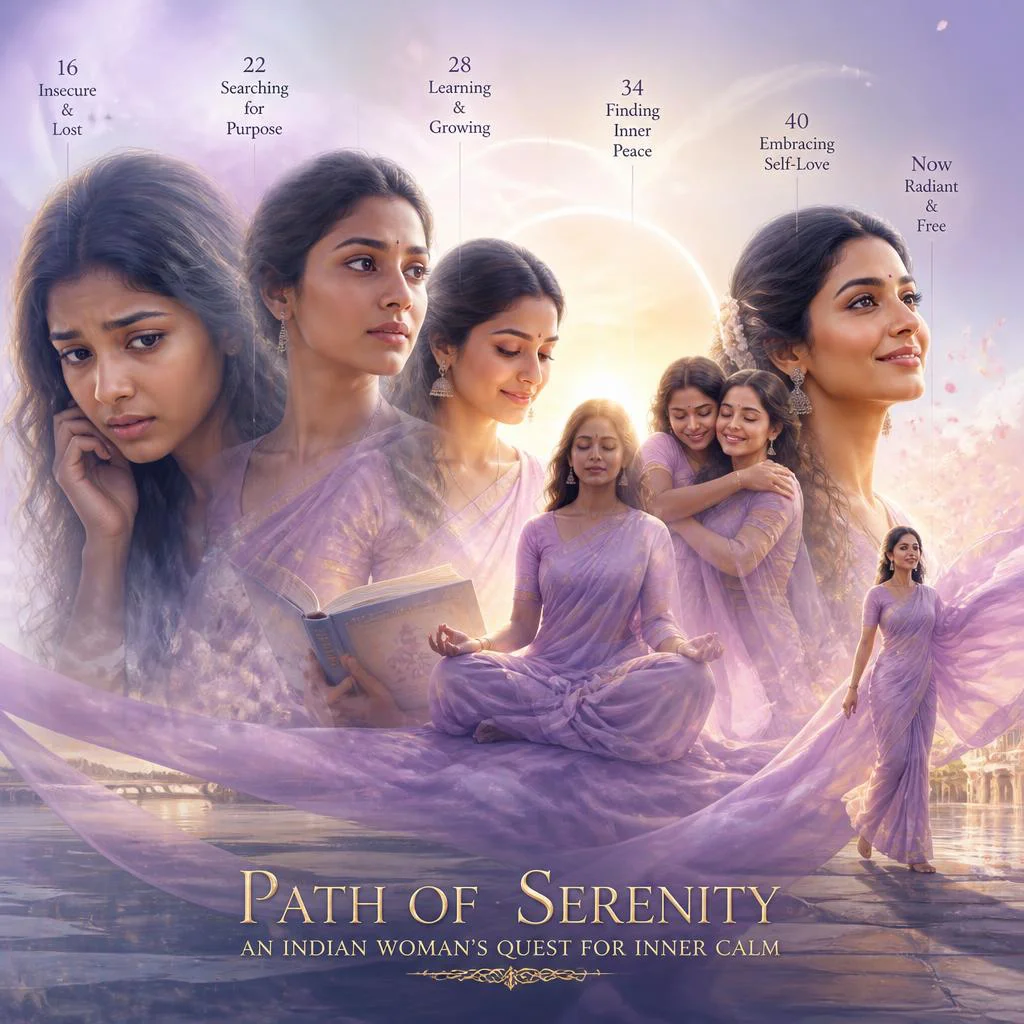 Path of Serenity: An Indian Woman’s Quest for Inner Calm | Artistic Narrative-driven Timeline