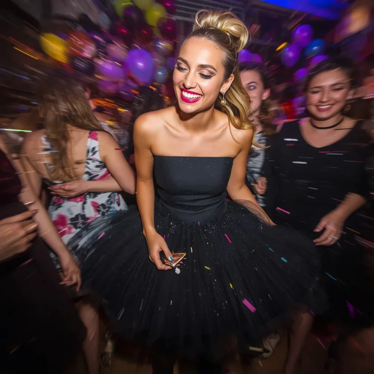 Playful Tulle Strapless Cocktail Dress for a Birthday Celebration | Influencers ai prompt